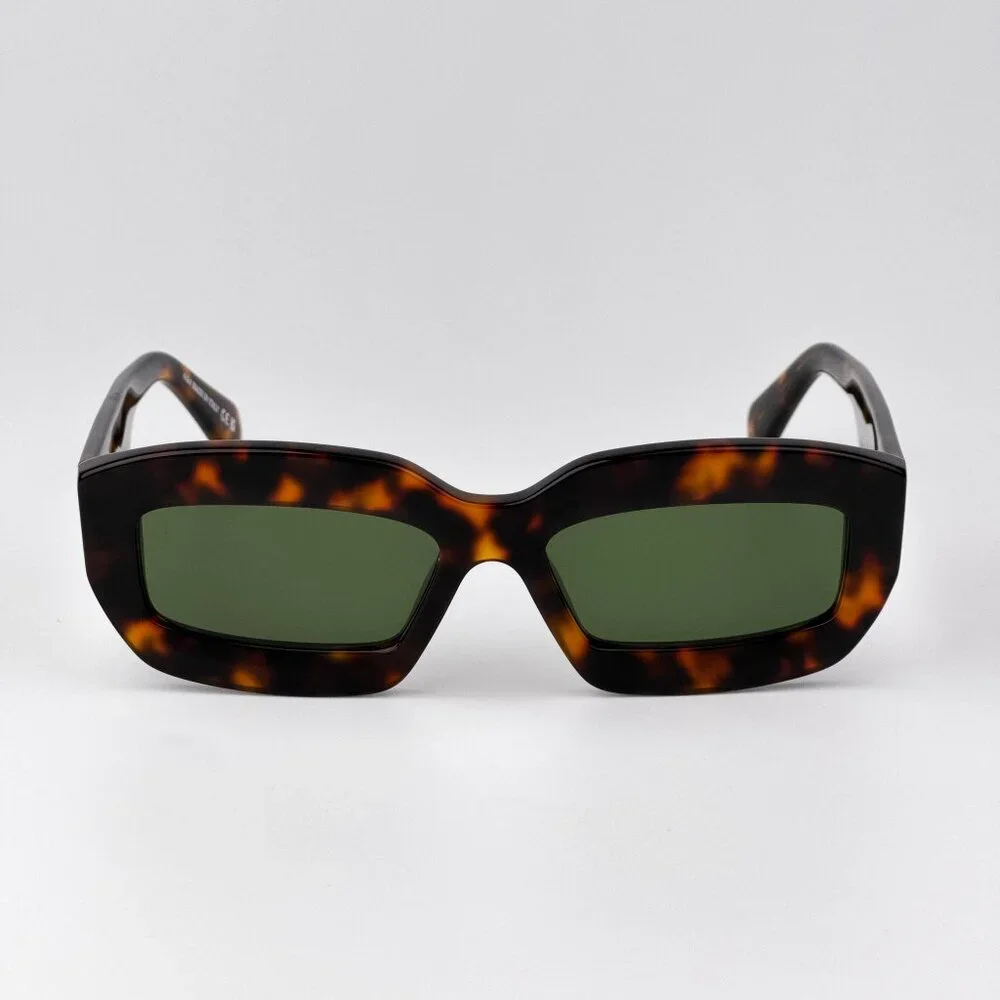 Off-White CHARLOTTE Men Sunglasses Havana Rectangle Frame Model OERI138 6055
